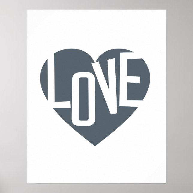 love inspirational typography poster art print (Front)