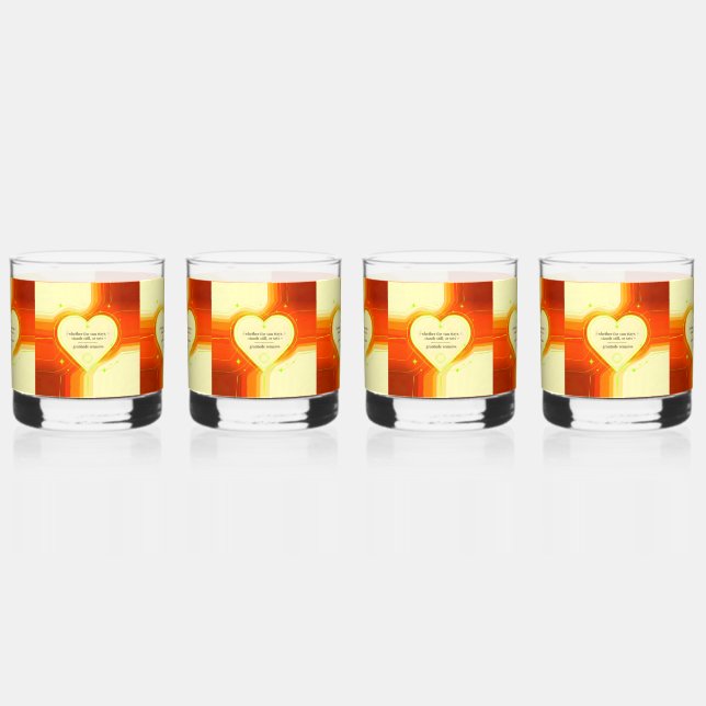 Love & Intention by Gratitude Remains™ | Inspirati Whiskey Glass (Front)