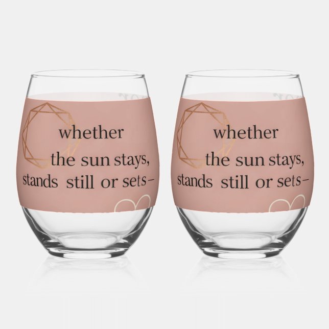 Love & Intention Collection | Gratitude Remains™ A Stemless Wine Glass (Front)