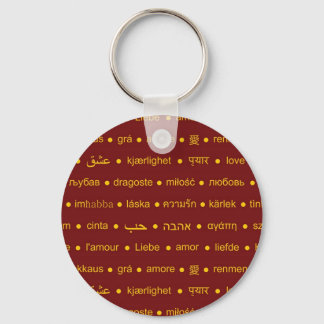 Love international words key ring