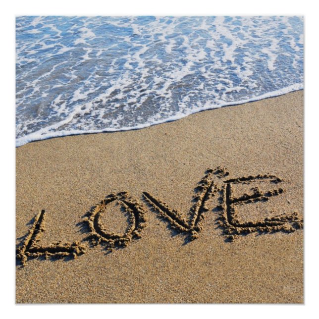Love into the sand written Poster (Front)