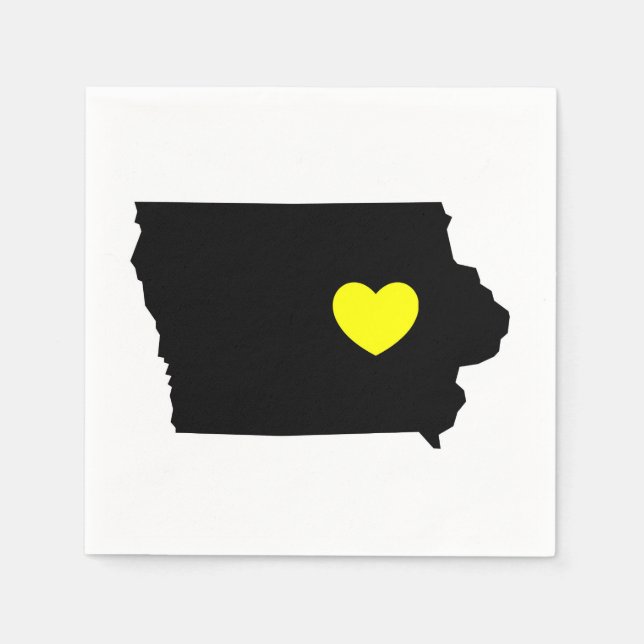 Love Iowa - Hawkeye State Napkin (Front)