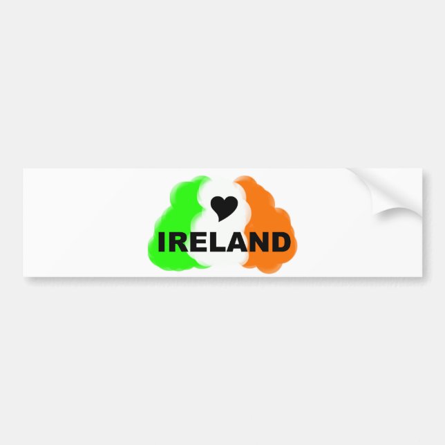 LOVE IRELAND BUMPER STICKER (Front)