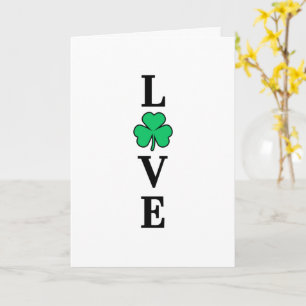 LOVE Ireland Clover Shamrock All Purpose Blank Card
