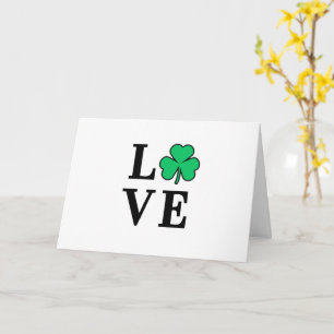 LOVE Ireland Clover Shamrock All Purpose Blank Card