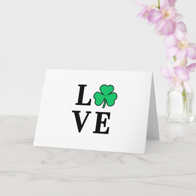 LOVE Ireland Clover Shamrock Minimal All Purpose Card (Orchid)