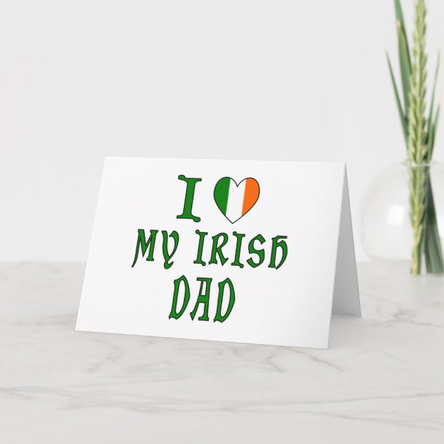 Love Irish Dad Holiday Card (Front)