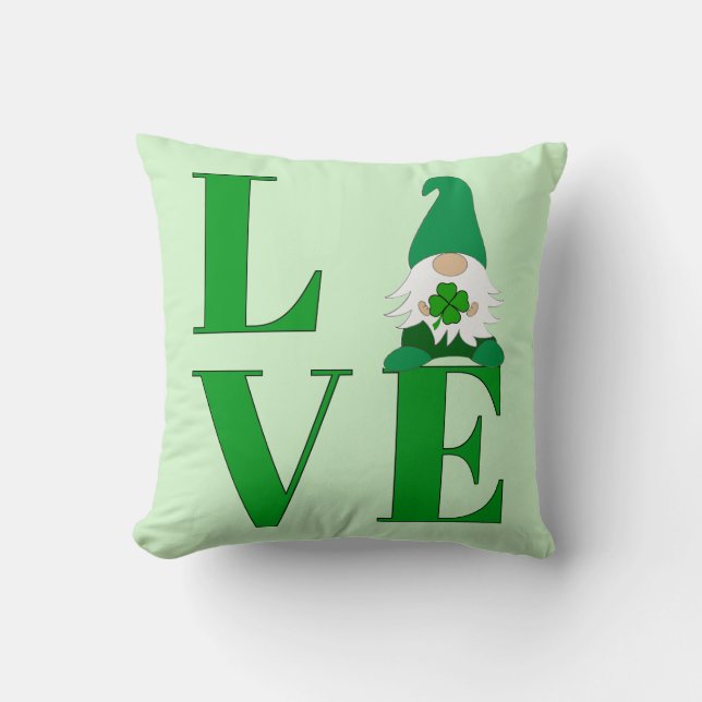 Love Irish Gnome Cushion (Front)