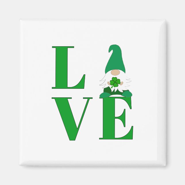 Love Irish Gnome Magnet (Front)