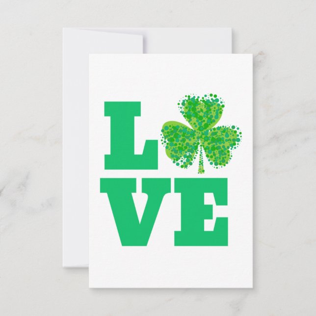 Love Irish St. Patrick's Day Ireland Green Luv Invitation (Front)