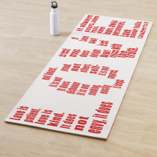 Love is... 1 Corinthians 13:4-8 Bible verse Yoga Mat