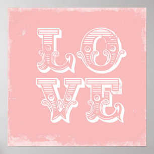 LOVE IS A CIRCUS PRINT::PINK POSTER