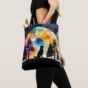 Love is a Dog waiting for you watercolor Tote Bag