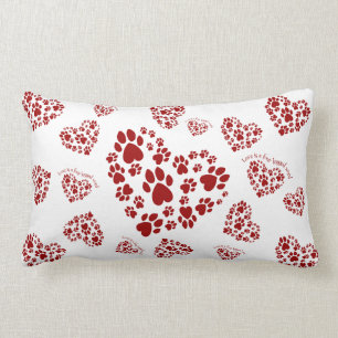 Love is a four legged word lumbar cushion