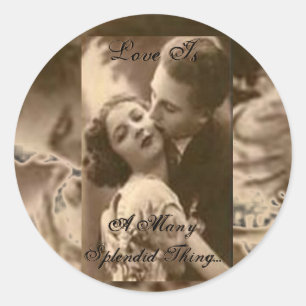 "Love Is A Many Splendid Thing" Classic Round Sticker