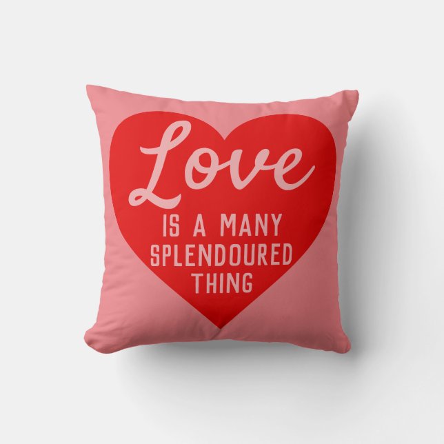 Love Is a Many Splendoured Thing Message Cushion (Front)