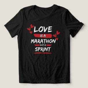 Love Is A Marathon, Running Valentine’s Day gifts Tri-Blend Shirt