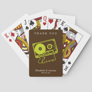 Love is a Mixtape {brown and green} Playing Cards