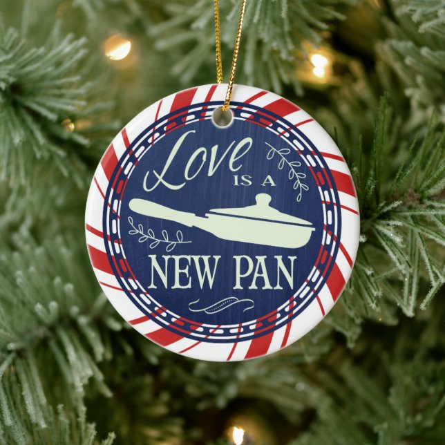 Love is a new pan cooking culinary Christmas Ceramic Tree Decoration (Tree)