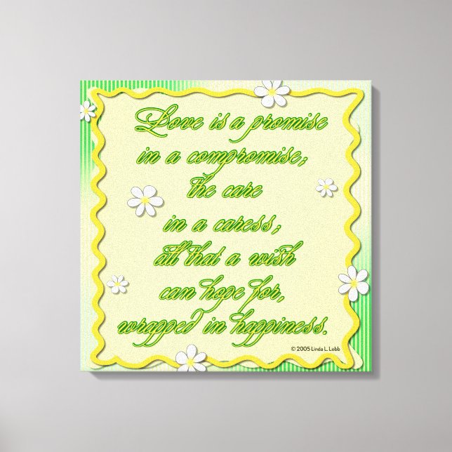 Love is a promise canvas print (Front)