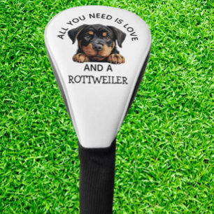 love is a rottweiler golf head cover