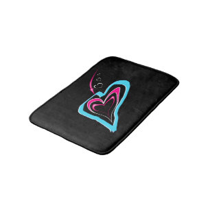 Love is a trail of hearts bath mat