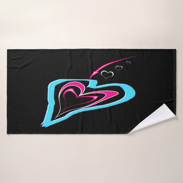 Love is a trail of hearts  bath towel (Bath Towel)