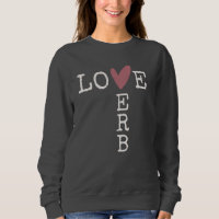 Love Is a Verb Typography – Watercolor Heart