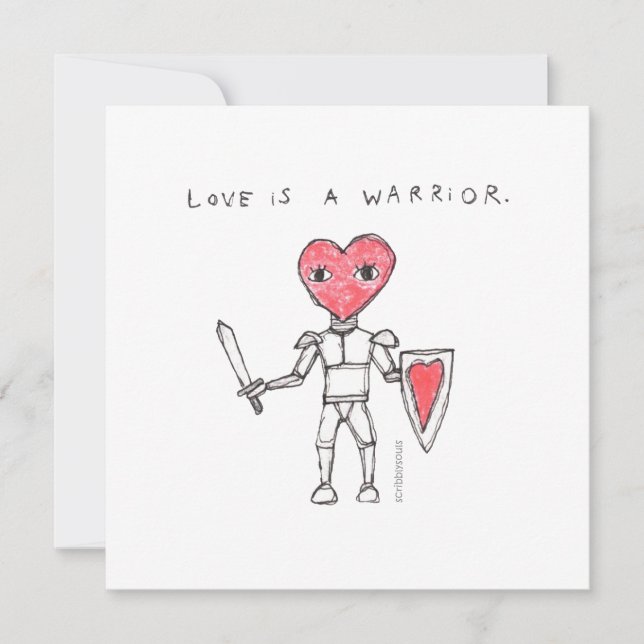 Love is a Warrior - anytime card (Front)
