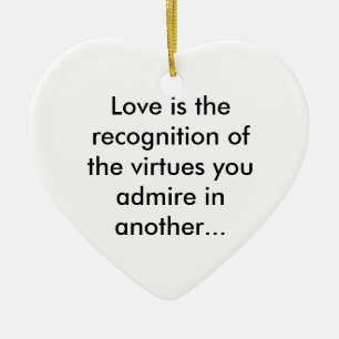 Love is admiration ceramic tree decoration