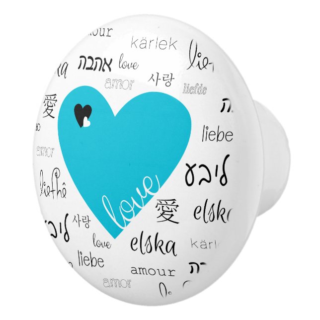 Love is All Around Ceramic Knob (Right)