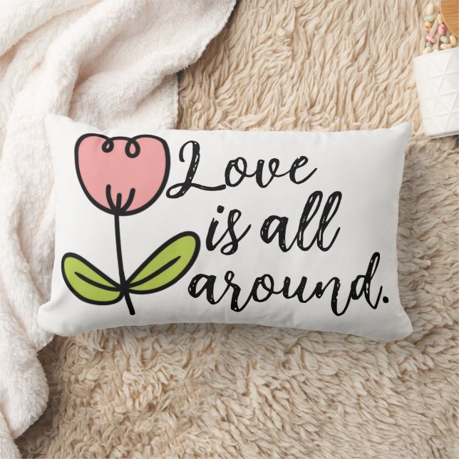 Love Is All Around Lumbar Cushion (Blanket)