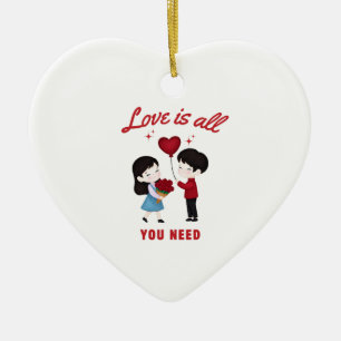 Love Is All You Need Ceramic Tree Decoration
