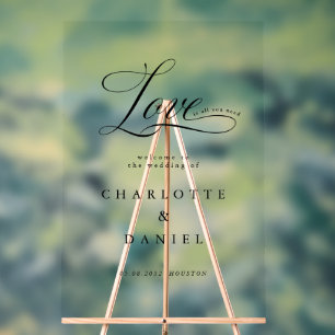 Love is all you need! Elegant, Wedding  Acrylic Sign