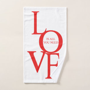 Love is all you need hand towel