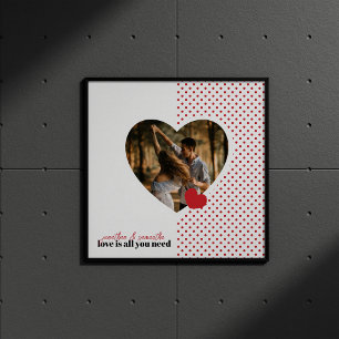 Love Is All You Need Heart Photo Design Poster