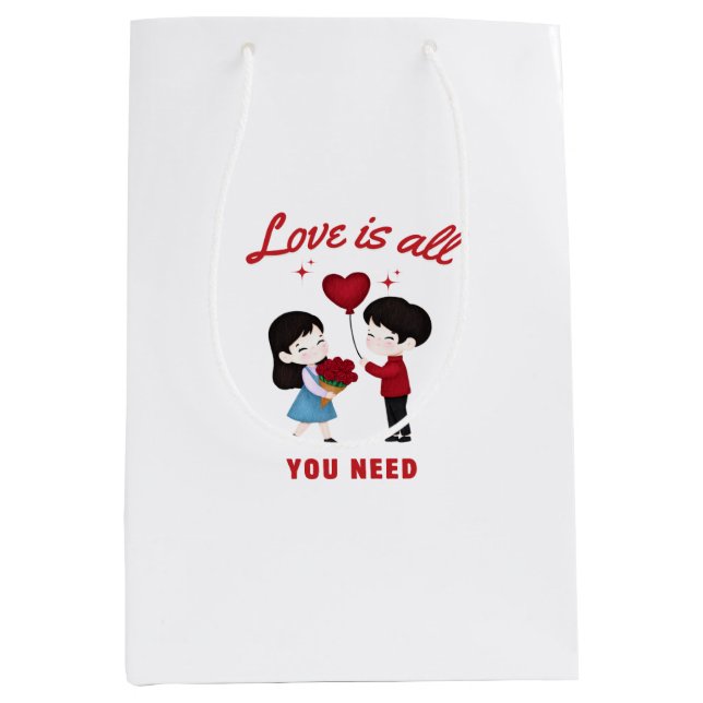 Love Is All You Need Medium Gift Bag (Front)