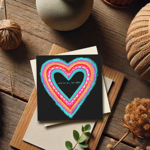 Love is all you Need Modern Black Inspirivity Card