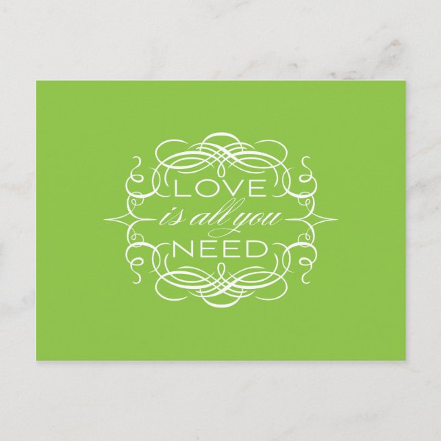 Love is All You Need Postcard (Front)