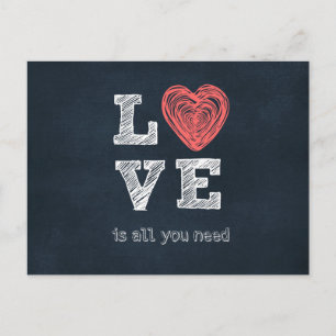 Love is all you need Quote Postcard
