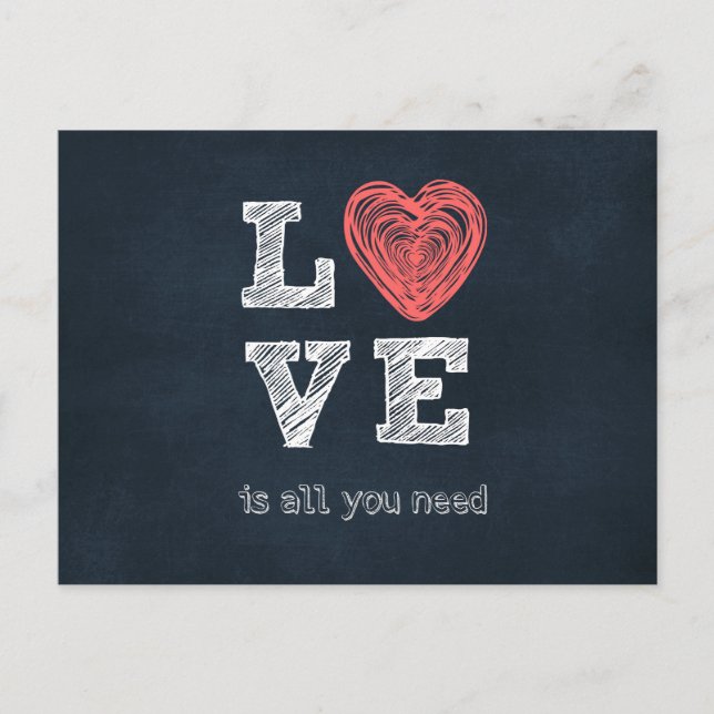 Love is all you need Quote Postcard (Front)