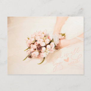 Love is all you need- Wedding Postcard