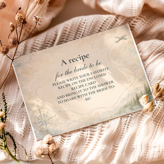 Love Is An Adventure Bridal Shower Enclosure Card (Creator Uploaded)