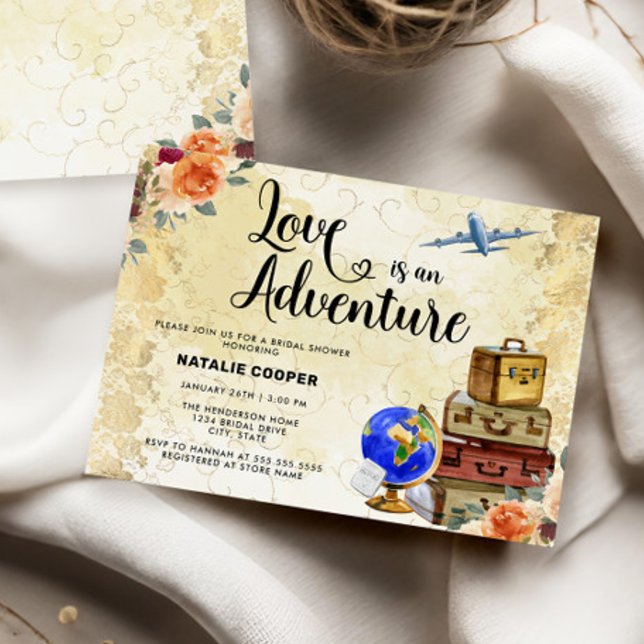 Love is an Adventure Bridal Shower Invitation (Creator Uploaded)