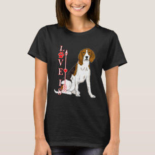 Love Is Beagle Dog Cute Dogs Paw Print Love T-Shirt