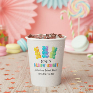 Love Is Beary Sweet Candyland Bridal Shower Paper Cups