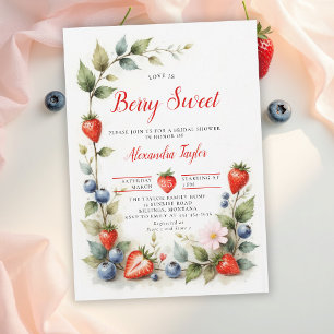 Love is Berry Sweet Berries Garden Bridal Shower Invitation