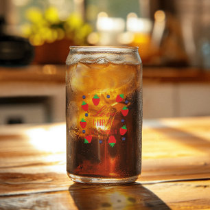 Love Is Berry Sweet Fruit Bridal Shower Can Glass