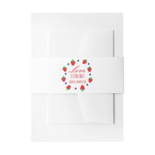 Love Is Berry Sweet Fruit Bridal Shower Invitation Belly Band