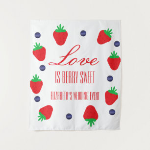 Love Is Berry Sweet Fruit Bridal Shower Tapestry